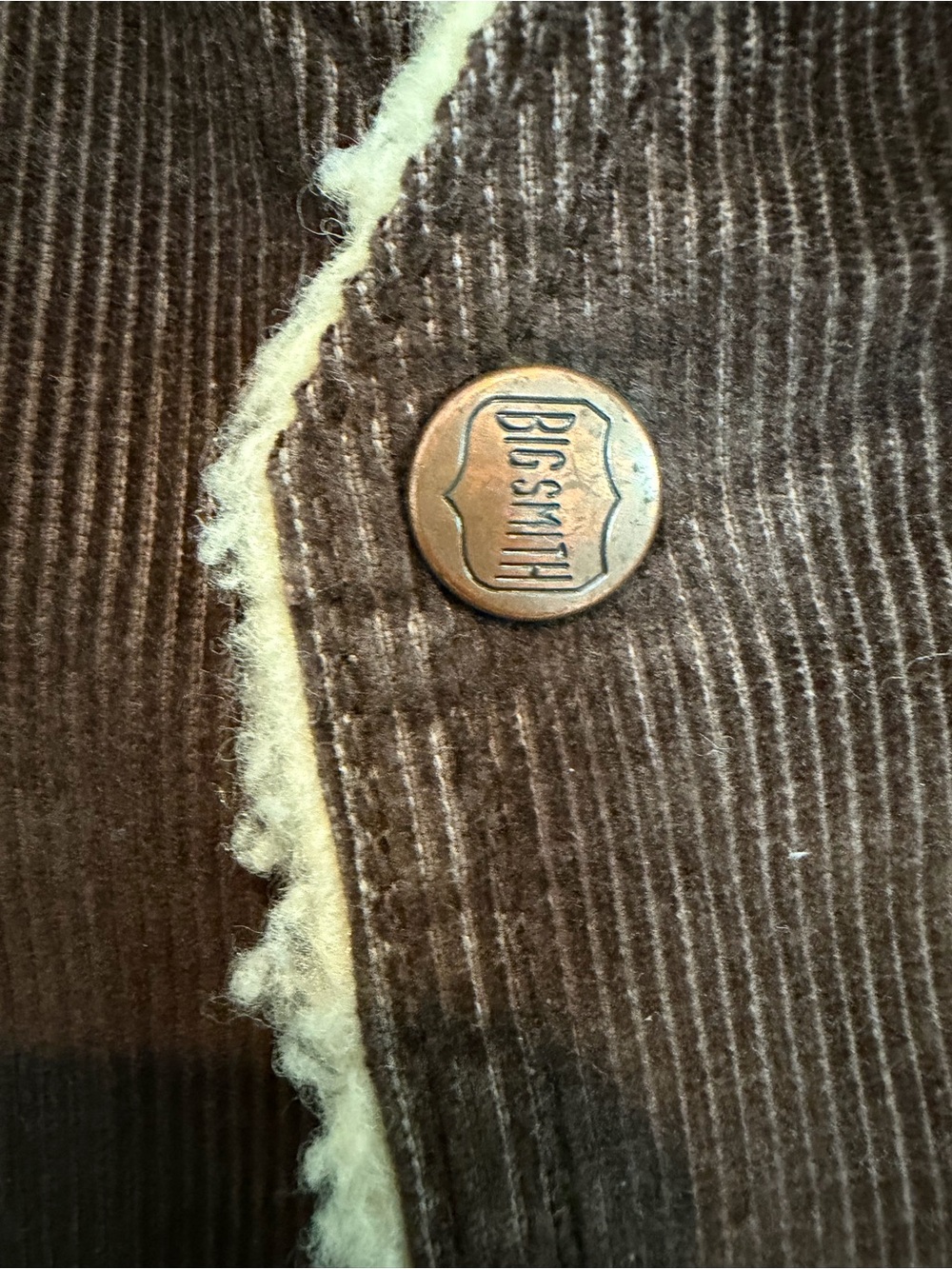 Big Smith Western Outerwear Vest Vintage 70s Mens XL Corduroy Sherpa Lined - Picture 3 of 10
